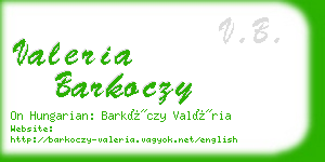 valeria barkoczy business card